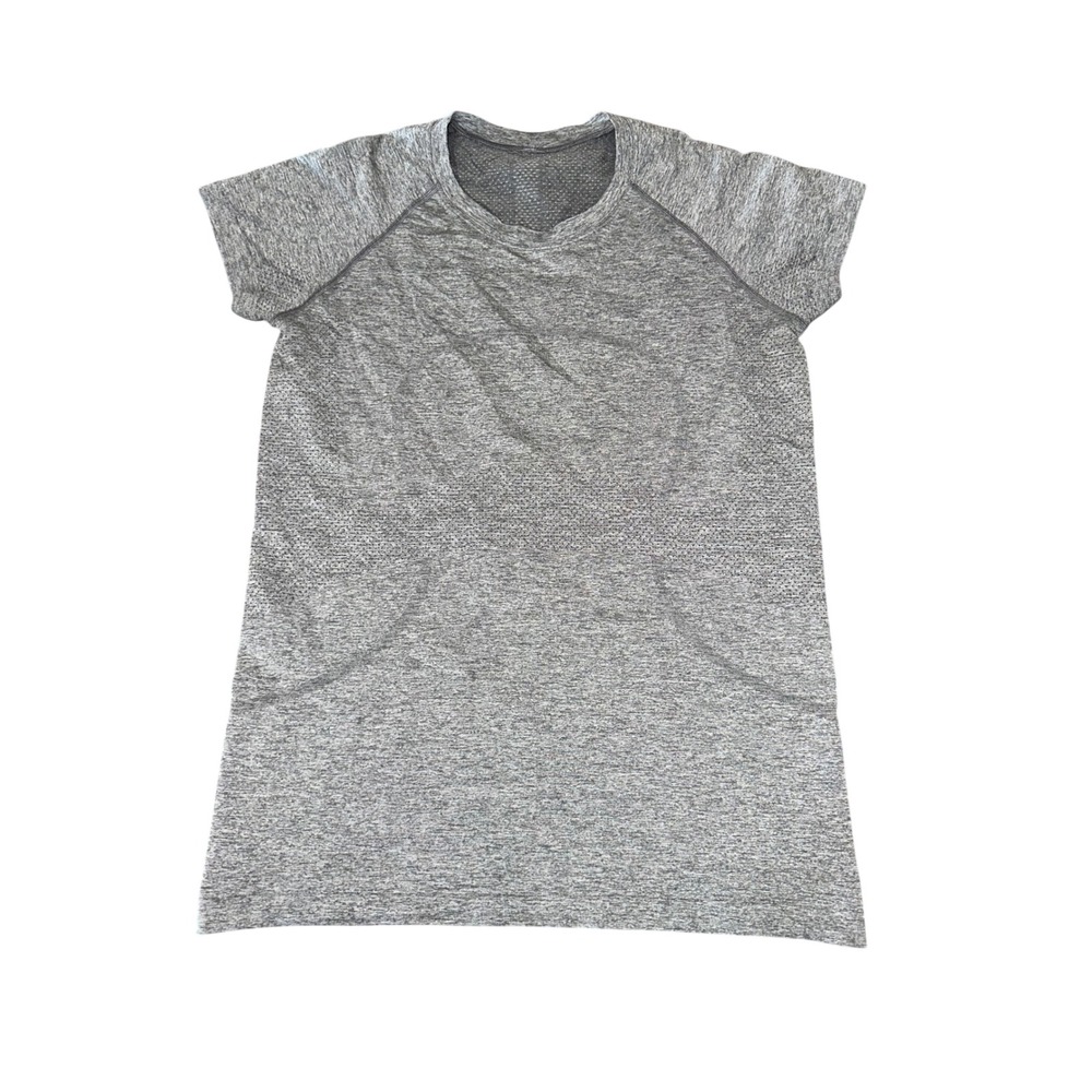 Lululemon Swiftly Tech Short Sleeve 2.0 Grey Heathered Training Shirt Womens 12
